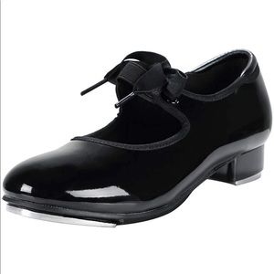 PU Leather/Patent Ribbon Tie Tap Shoe Dance Shoes